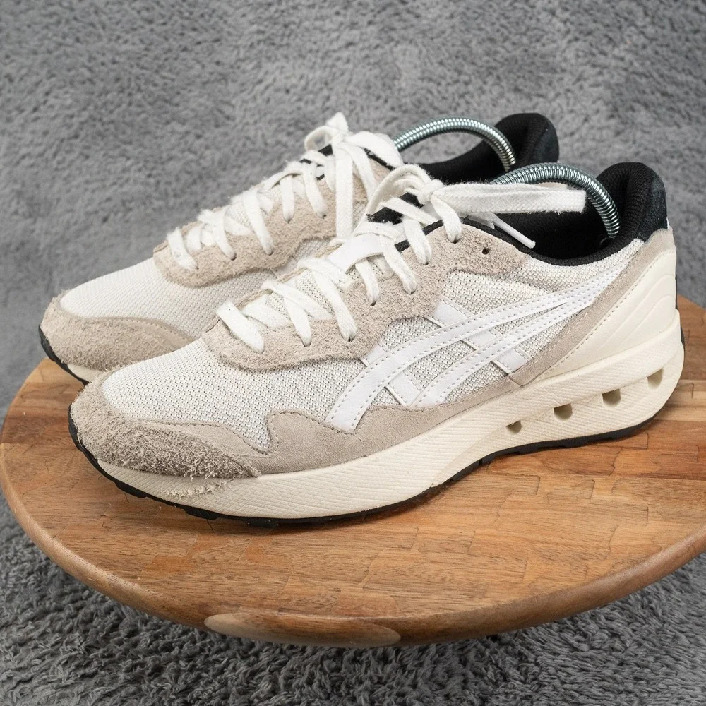 Asics Jogger X81 Mens Size 9.5 US Birch White Suede Mesh Retro Sneakers Shoes